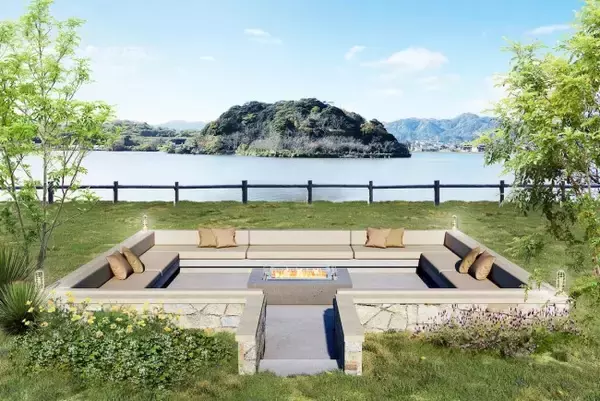 「京都に“五感を整えるホテル”オープンへ！　湖畔の庭にはファイヤーラウンジを展開」の画像
