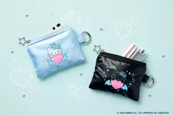 ハローキティが天使＆悪魔に！　コンビニ限定グッズ「ポーチ」や「ミラー」など登場