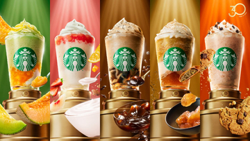 「スタバ」30周年記念“名作フラペチーノ”が復活！　全5種類を試飲してきた〈取材レポ〉