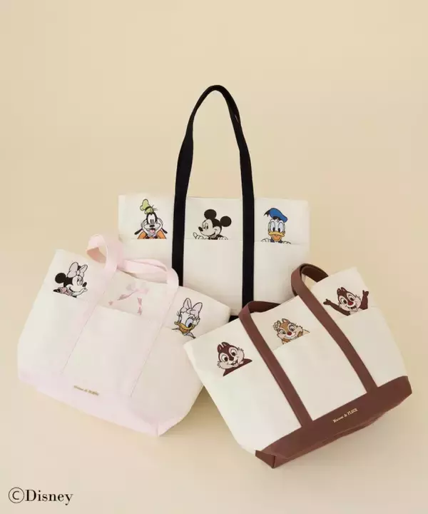 ディズニー×「Maison de FLEUR」に新作登場！　ミッキー＆フレンズの刺しゅうトートなど2種
