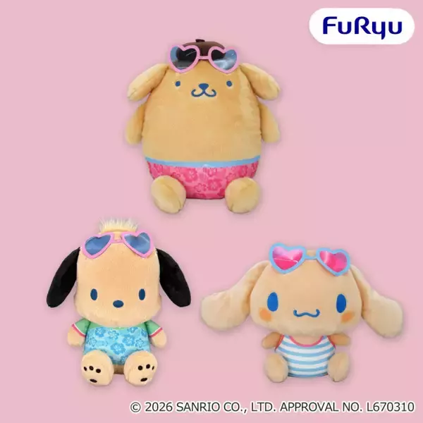 日焼け姿のサンリオキャラクターズが登場！　“ギャルかわ”なフリュープライズ計16種展開