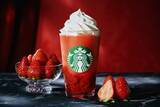 「スタバ新作は“THE いちご”フラペ！　“いちごを超えたいちご”体験できる贅沢な一杯」の画像1