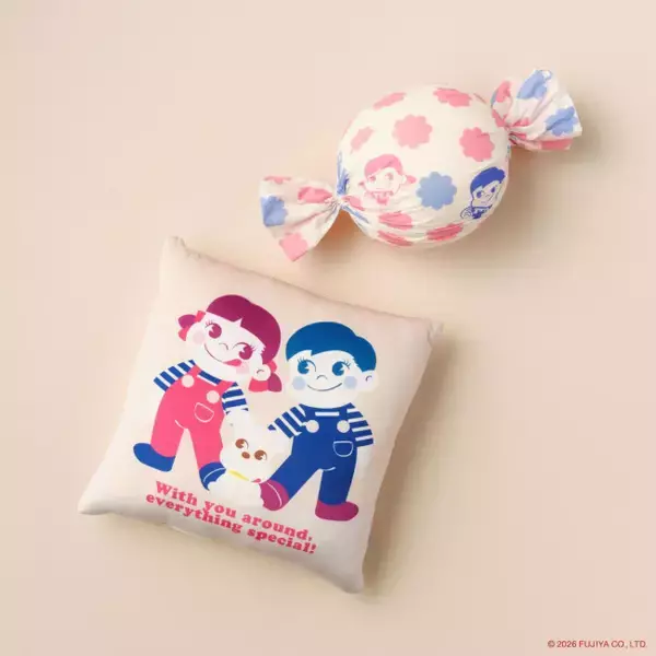 「Afternoon Tea LIVING」×ペコちゃんが初コラボ！　キャンディ形クッションなど全64種を展開