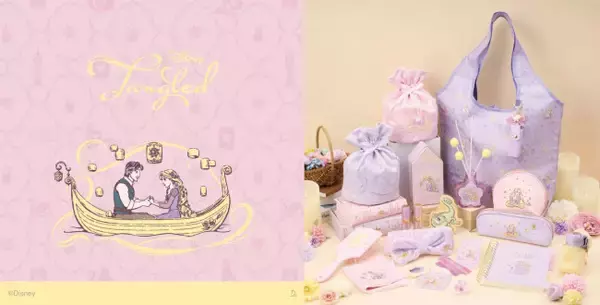 『塔の上のラプンツェル』が「ダイソー」300円ショップ「THREEPPY」に登場！　エコバッグなど全42種を展開