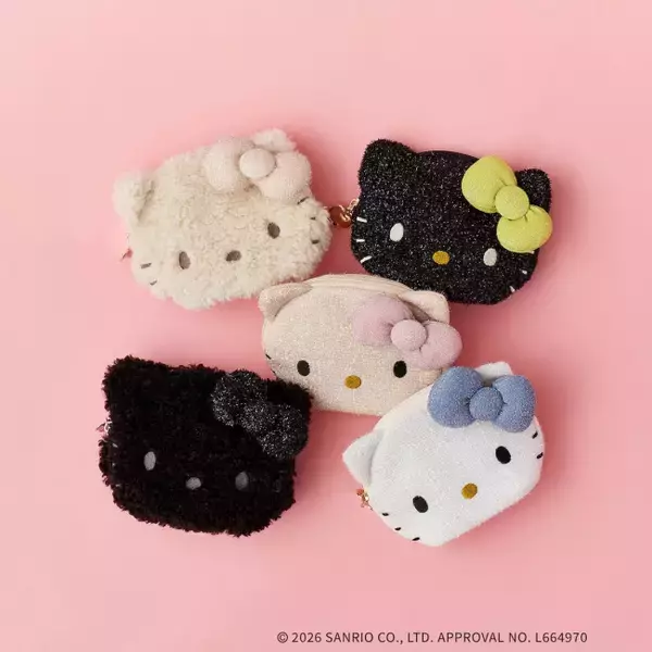 ハローキティ“ふわもこ＆キラキラ”アイテムが超かわいい！ 「OPAQUE．CLIP」コラボの顔型ポーチなど登場