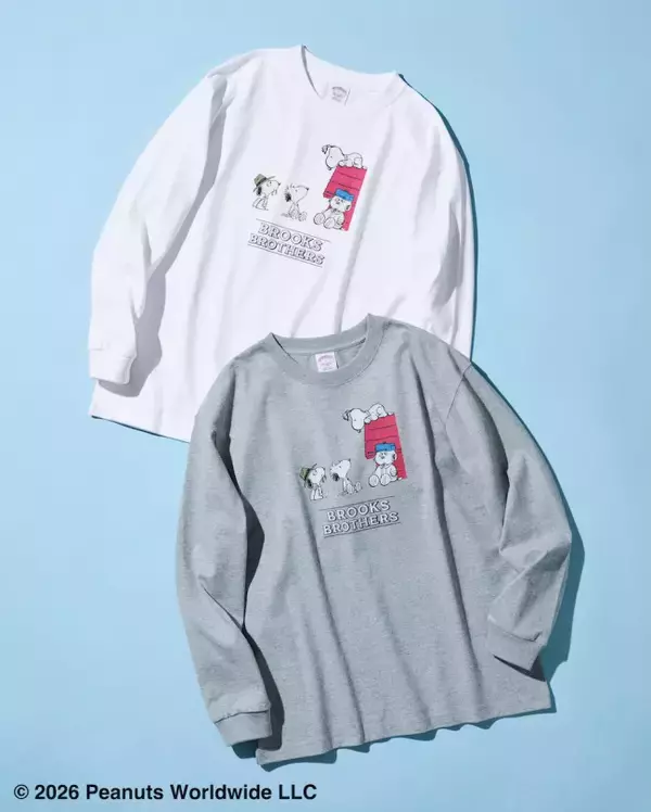『PEANUTS』×「ブルックス ブラザーズ」コラボに新作！　スヌーピーたちを描いた春夏コレクション登場