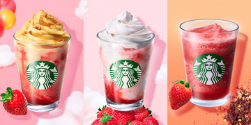 スタバ、3種の“ストロベリー”ビバレッジ3．25発売！　「ストロベリー シュークリーム フラペチーノ」など登場