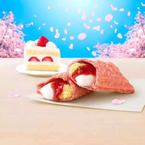 マクドナルド「いちごショートケーキパイ」3．11発売！　いちご果肉入り3層仕立てのお祝いスイーツ