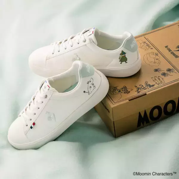 『ムーミン』×「ルコックスポルティフ」コラボに新作！　リトルミイなどをあしらったスニーカー2型登場