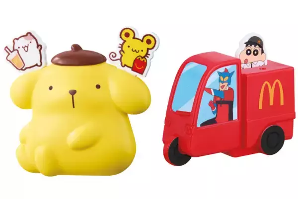 ハッピーセット「ポムポムプリン」＆「クレヨンしんちゃん」第2弾は明日から！　全6種のラインナップをおさらい