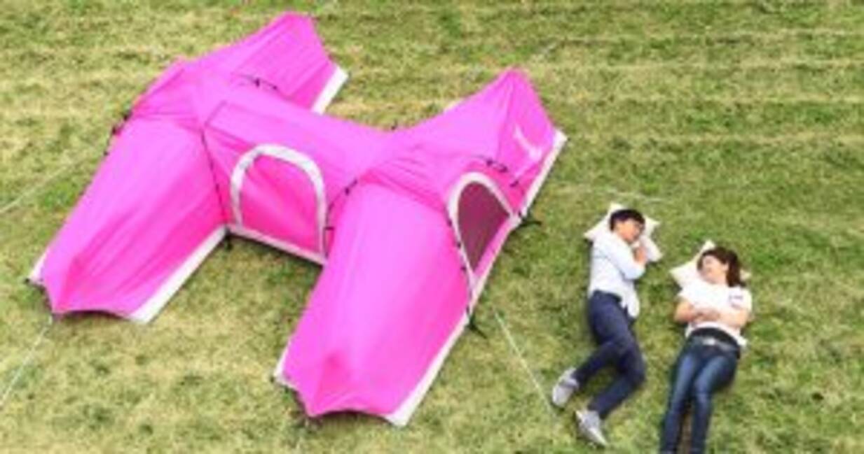 Hだけどエッチじゃないよ 社内の冷ややかな視線を受けつつ開発された H型テント 17年6月19日 エキサイトニュース