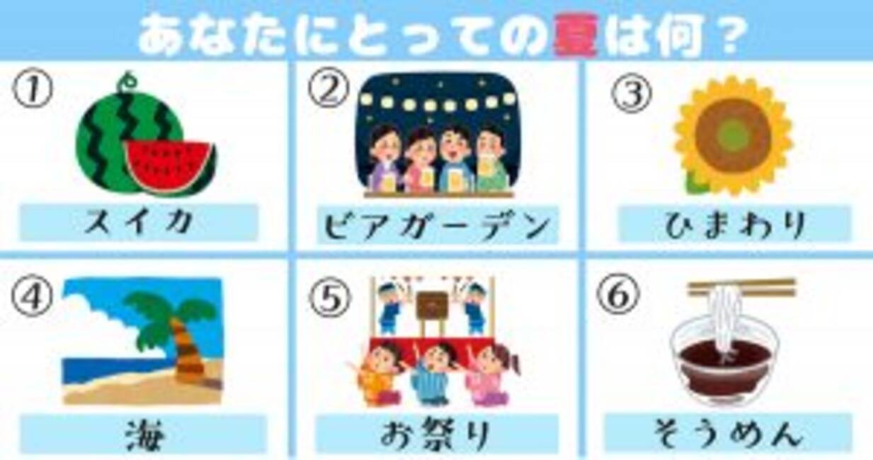 心理テスト 夏といえばどれ あなたの本能的な 野望 を暴きます 年7月24日 エキサイトニュース