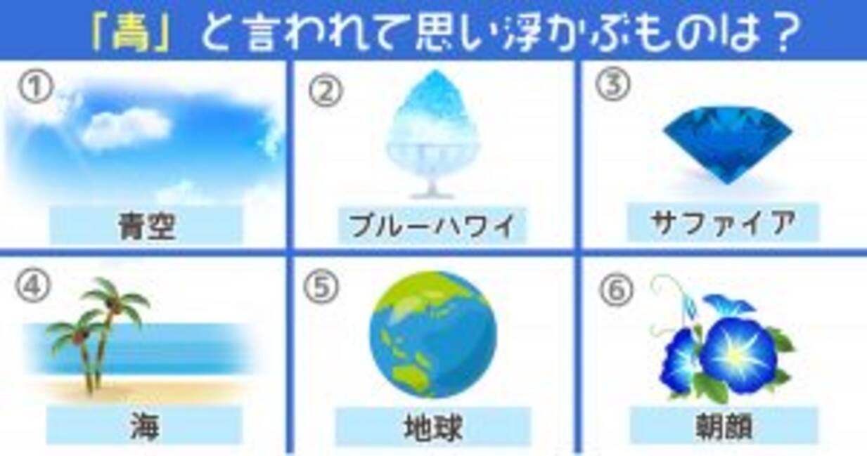 心理テスト 青色のモノ といえば あなたが 最近考えていること がわかる 年8月21日 エキサイトニュース