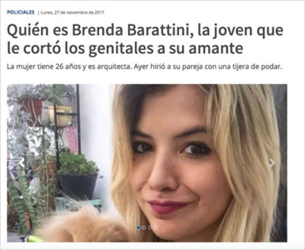 年上彼氏のアソコを植木ばさみで断ち切ったアルゼンチン女性が美しすぎる 17年12月6日 エキサイトニュース
