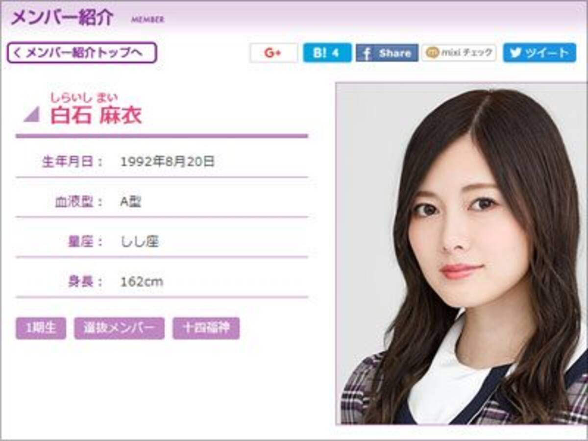 乃木坂46 白石麻衣の 握手会中止 に心配の声 2つの説 が拡散中 18年12月26日 エキサイトニュース