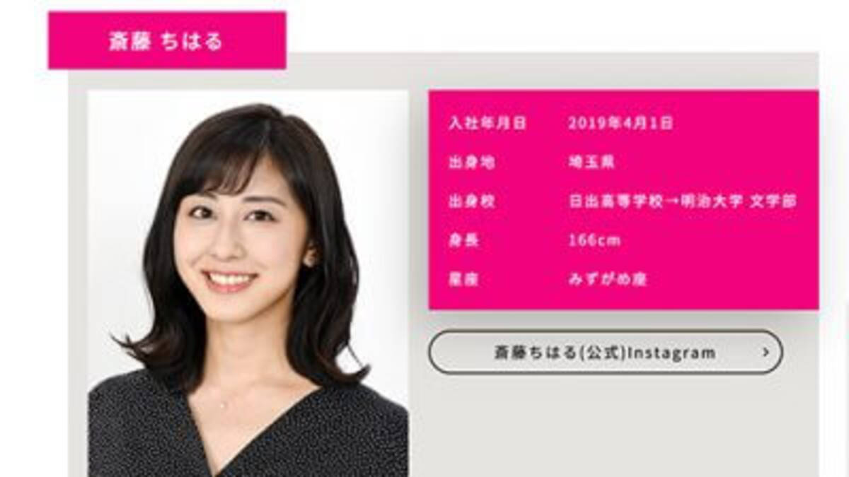 斎藤ちはるにクジパンも伸び悩み 女子アナは 30代 個性派 が人気に 年12月26日 エキサイトニュース