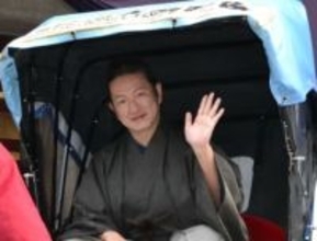 中村獅童　2人の息子には見せられない？スペシャルな“超歌舞伎”人力車「便利な世の中になった」