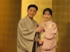 中村橋之助　能條愛未　結婚会見　ハワイでハリー・ウィンスントン0.7カラット指輪をひざまずき求婚　来年初夏に挙式披露宴