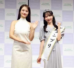 ノースリ＆白ドレスの谷まりあ　「皆さんかわいい～！」オーディショングランプリ13歳・朝凪りおなさんらにエール
