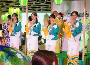 ニコラモデル4人が♪月が出た～　盆踊りに初挑戦「テンションが上がっている」「すてきな浴衣を着て楽しみ」