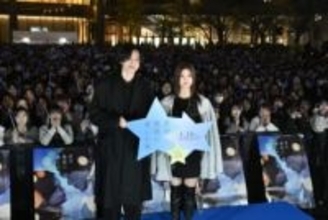 なにわ男子・道枝駿佑「すごくワクワク」　大阪・梅田のど真ん中に3500人　生見愛瑠も「大阪のパワー感じる」