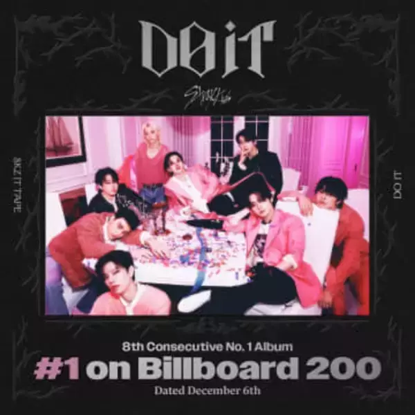 Stray　Kids　ビルボード200で新譜「DO　IT」が初登場1位　8作連続1位は史上初の快挙