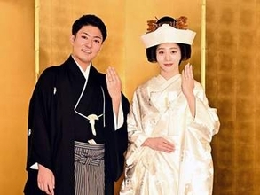 橋之助＆能條愛未の豪華披露宴　司会のテレ朝アナは「祖母のお着物」で花添える　他局アナとの合同司会に「勉強になった」