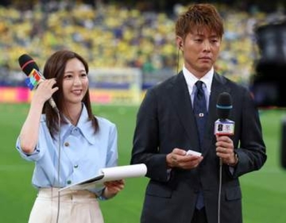 「美人すぎんか」W杯ブラジル戦地上波中継のフジテレビはエース美女が登場　ネット沸く「雰囲気が全然違う」「髪伸びてかわいく」