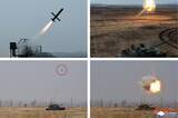 「北朝鮮、新型戦車の迎撃システム試験を公開　金正恩氏が視察」の画像1