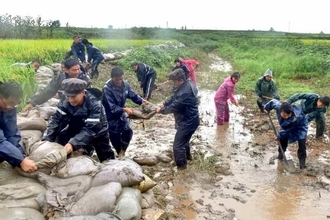 北朝鮮で大雨か…ダム放流で水位調節