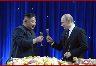 「国際的正義を守って安全を保障」金正恩氏、プーチン大統領に祝電
