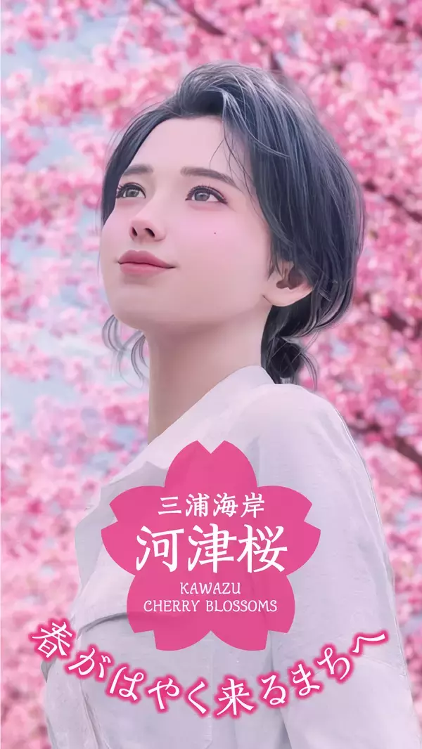 「三浦海岸河津桜2026のPRにバーチャルヒューマン「Ria」を起用します」の画像