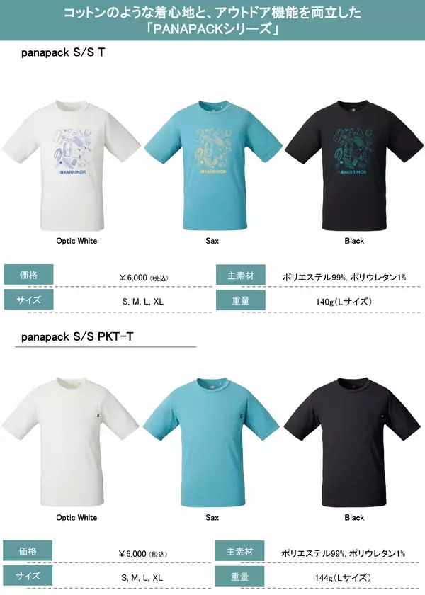 「【KARRIMOR】春夏の行動を快適にする高機能Tシャツコレクションが登場」の画像