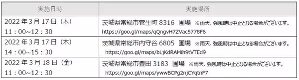「常総市内圃場において国産農業用ドローンのデモフライトを開催します ~使いやすさを追求した国産ドローンを実体験頂けます~」の画像