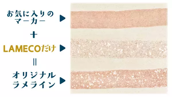 「ラメだけの不思議なマーカー！文字やイラストに塗るだけで簡単にラメ加工ができる『ラメコ』2月上旬発売」の画像