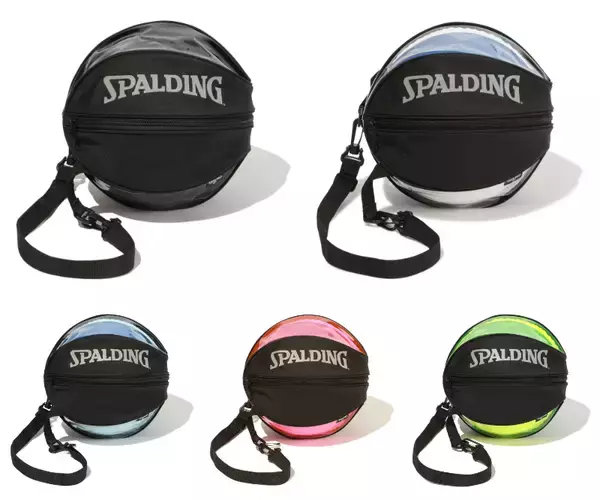 「個性豊かなスポルディングのボールと相性の良い、クリア素材採用のボールバッグが5色展開で登場」の画像