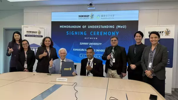 「【鎌倉女子大学】マレーシア・Sunway Universityと大学間交流協定（MOU）を締結しました」の画像