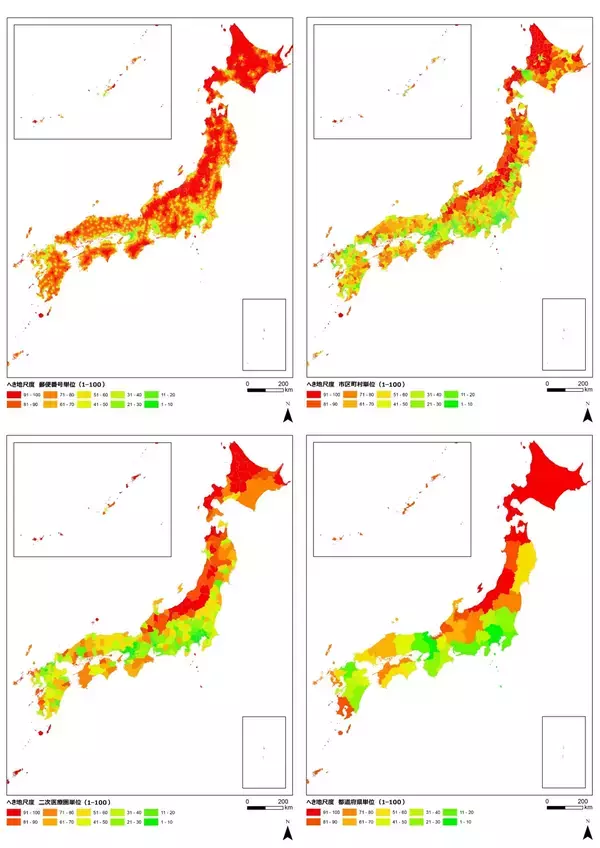 「医療における「へき地」の度合いを表す尺度を開発」の画像