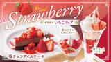 「濃厚なチョコケーキに旬の苺を贅沢にのせた「苺チョコアイスケーキ」が新登場！毎年大好評の『いちごフェア』を“いちごの日”１月１５日（木）より開催」の画像1