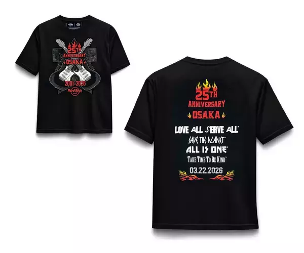 「「ハードロックカフェ」 ユニバーサル・シティウォーク大阪店　25周年を記念したスペシャルメニューとグッズが登場」の画像