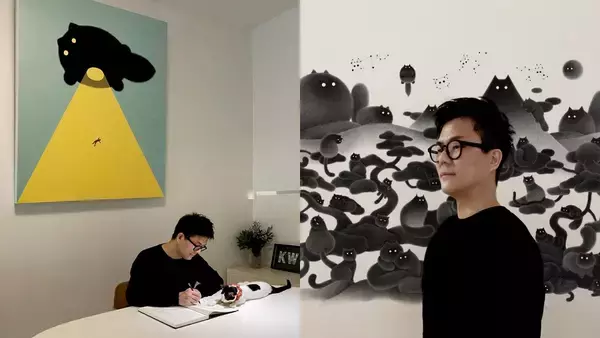 「【CCCアートラボ】モフモフ猫の線描画で人気、カムウェイ・フォンのポップアップストア「I don't care what you think about it. 」を渋谷２拠点にて連続開催。」の画像