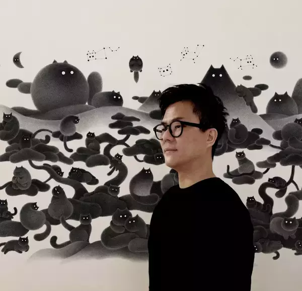 「【CCCアートラボ】モフモフ猫の線描画で人気、カムウェイ・フォンのポップアップストア「I don't care what you think about it. 」を渋谷２拠点にて連続開催。」の画像