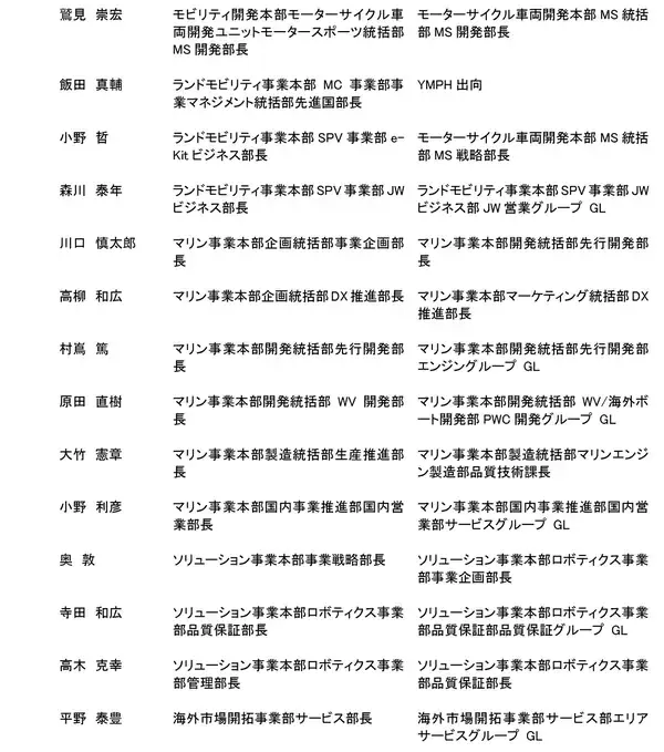 「組織変更と人事異動について」の画像