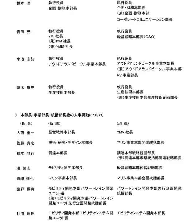 「組織変更と人事異動について」の画像