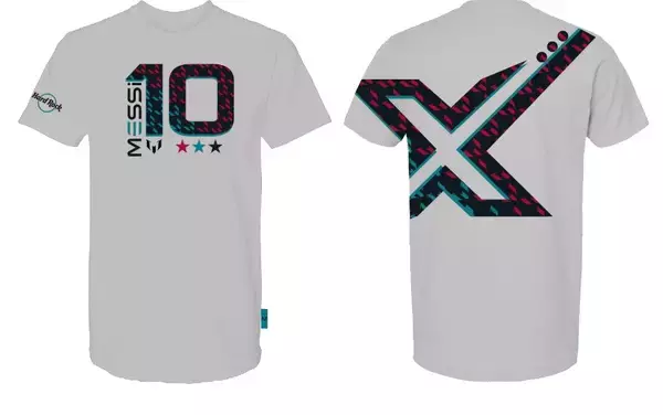 「アメリカンレストラン 「ハードロックカフェ」 ロックショップ　サッカー選手 リオネル・メッシとのコラボレーションコレクションに新商品が登場！「NEW MESSI COLLECTION」」の画像