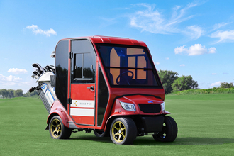 夏でも快適なゴルフを！冷気を逃がさない“ドア付きカート”　　国内初！※オリンピアオリジナル「AirCon Cart（エアコンカート）」導入　|　アコーディア・ゴルフ