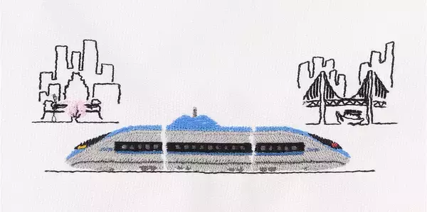 「東海道新幹線の歴代車両とドクターイエローを刺繍でデザインしたトートバッグ＆サコッシュを新発売」の画像