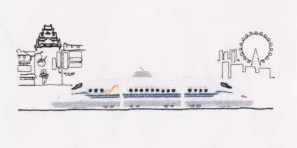 「東海道新幹線の歴代車両とドクターイエローを刺繍でデザインしたトートバッグ＆サコッシュを新発売」の画像