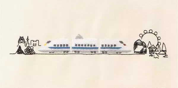「東海道新幹線の歴代車両とドクターイエローを刺繍でデザインしたトートバッグ＆サコッシュを新発売」の画像