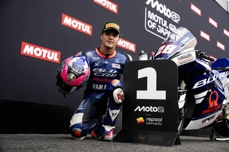 オーディオテクニカがサポートするIzan Guevara選手がMotoGP™第16戦日本グランプリMoto2で優勝